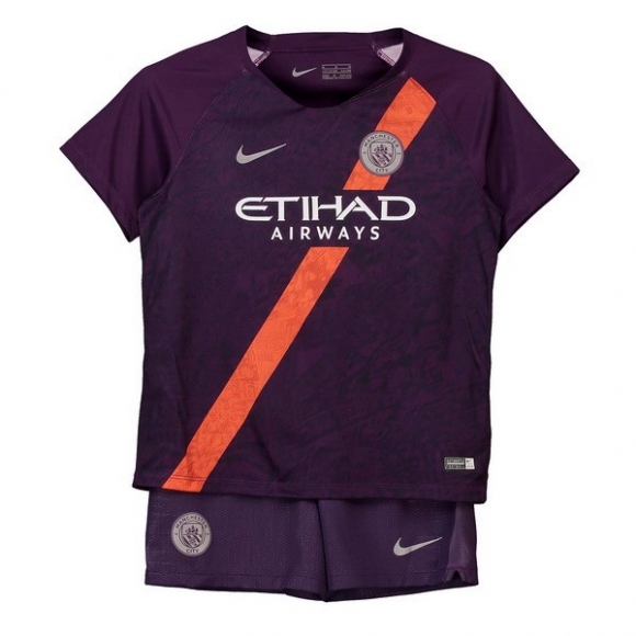 Maglia Manchester City Terza Bambino 2018/19 Porpora