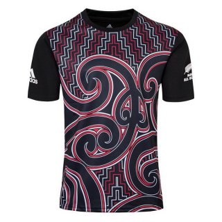 Maglia Formazione All Blacks 2018 Nero Rosso