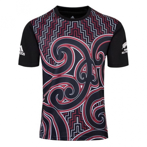 Maglia Formazione All Blacks 2018 Nero Rosso