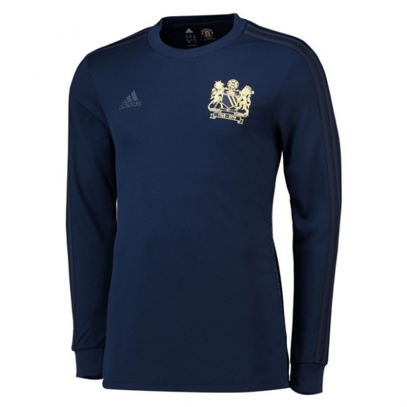 Maglia Manchester United Manga Larga 1968 Blu