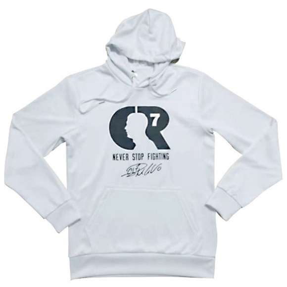 Cr7 Felpa Cappuccio Juventus 2018/19 Bianco