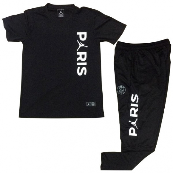 Jordan Maglie Formazione Set Completo Paris Saint Germain 2018/19 Nero
