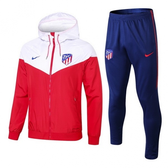 Felpa A Vento Set Completo Atletico Madrid 2018/19 Rosso Blu