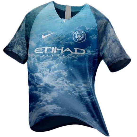 Ea Sport Maglie Manchester City 2018/19 Blu