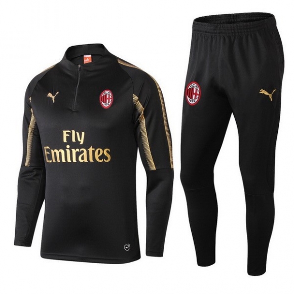Felpa AC Milan 2018/19 Nero Oro