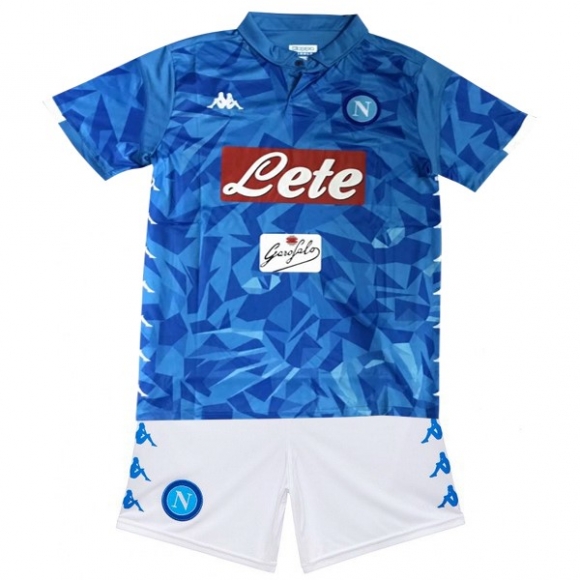 Maglie Napoli Home Bambino 2018/19 Blu Bianco