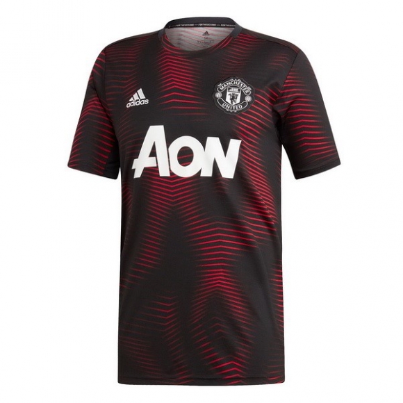 Maglie Formazione Manchester United 2018/19 Nero Rosso