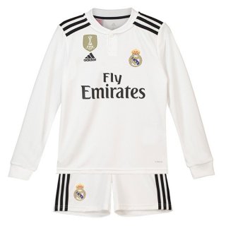 Maglie Real Madrid Home Ml Bambino 2018/19 Bianco