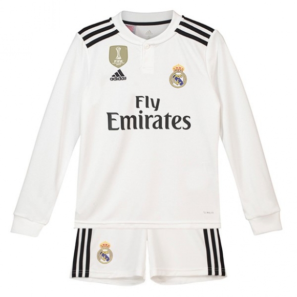 Maglie Real Madrid Home Ml Bambino 2018/19 Bianco