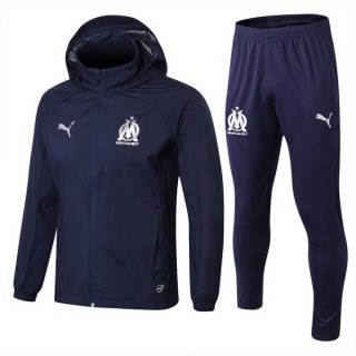 Felpa A Vento Set Completo Marseille 2018/19 Blu