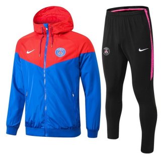 Felpa A Vento Set Completo Paris Saint Germain 2018/19 Blu Rosso