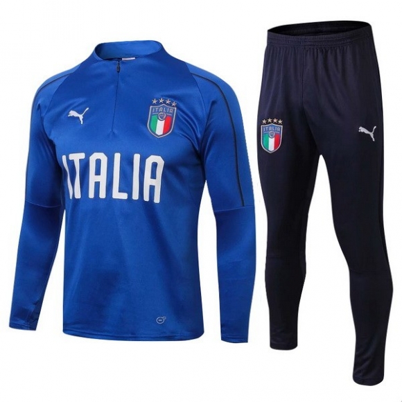 Felpa Italia 2018 Blu Luce