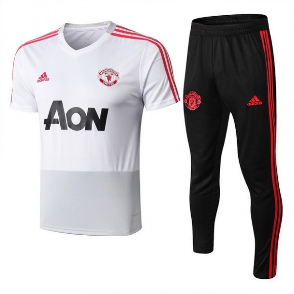 Formazione Manchester United Set Completo 2018/19 Bianco Rosso