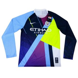 Maglia Manchester City Edizione Commemorativa ML 2018/19 Blu