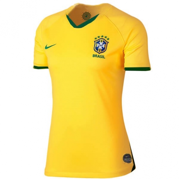 Maglia Brasile Home Donna 2019 Giallo