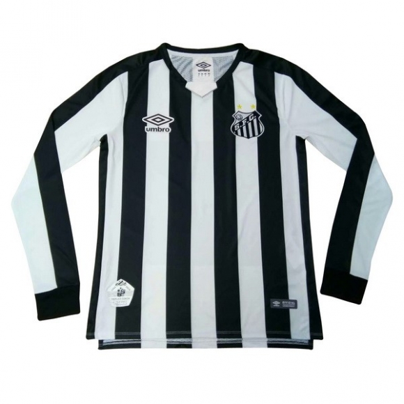 Maglia Santos Away ML 2019/20 Nero Bianco