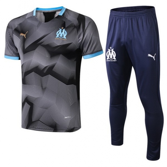 Formazione Marseille Set Completo 2018/19 Grigio Navy