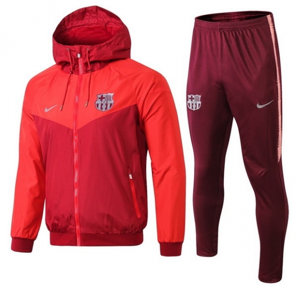 Felpa a vento Barcellona Set Completo 2018/19 Rosso