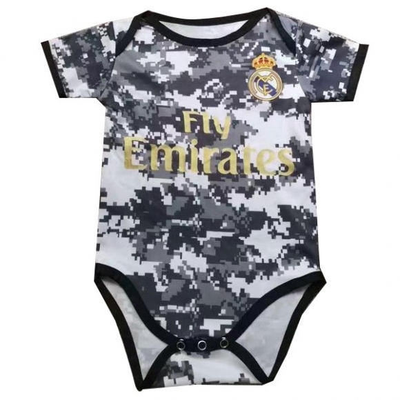 Maglia Real Madrid Onesies Bambino 2019/20 Bianco Grigio