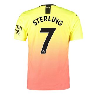 Maglia Manchester City NO.7 Sterling Terza 2019/20 Arancione