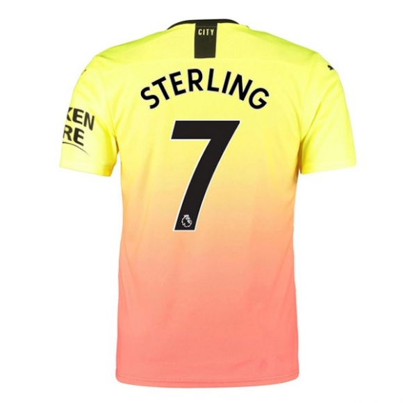 Maglia Manchester City NO.7 Sterling Terza 2019/20 Arancione