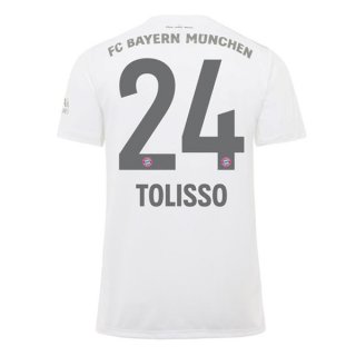 Maglia Bayern Munich NO.24 Tolisso Away 2019/20 Bianco