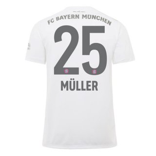 Maglia Bayern Munich NO.25 Muller Away 2019/20 Bianco