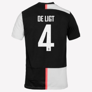 Maglia Juventus NO.4 De Ligt Home 2019/20 Bianco Nero