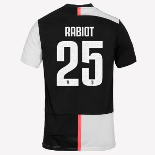 Maglia Juventus NO.25 Rabiot Home 2019/20 Bianco Nero