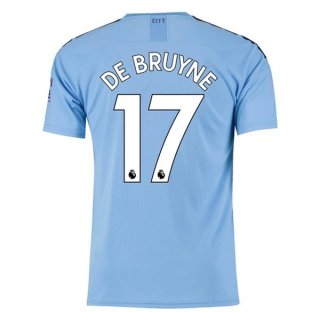 Maglia Manchester City NO.17 De Bruyne Home 2019/20 Blu