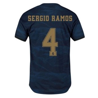 Maglia Real Madrid NO.4 Sergio Ramos Away 2019/20 Blu