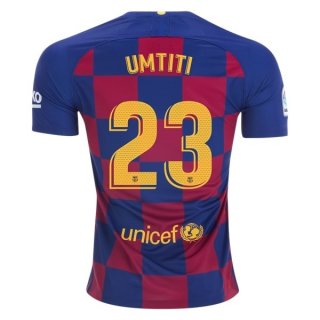 Maglia Barcellona NO.23 Umtiti Home 2019/20 Blu Rosso