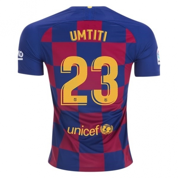 Maglia Barcellona NO.23 Umtiti Home 2019/20 Blu Rosso