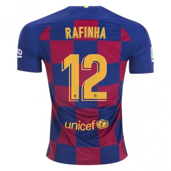 Maglia Barcellona NO.12 Rafinha Home 2019/20 Blu Rosso
