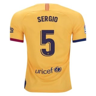 Maglia Barcellona NO.5 Sergio Away 2019/20 Giallo