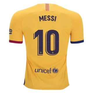Maglia Barcellona NO.10 Messi Away 2019/20 Giallo
