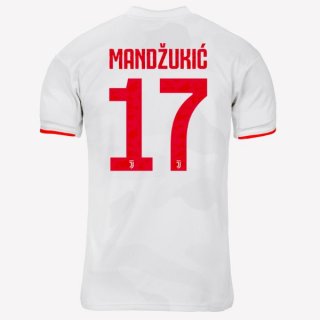 Maglia Juventus NO.17 Mandzukic Away 2019/20 Grigio Bianco