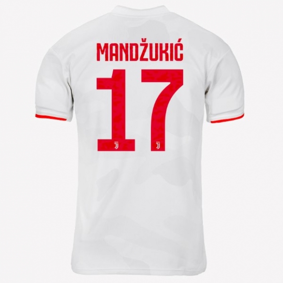 Maglia Juventus NO.17 Mandzukic Away 2019/20 Grigio Bianco