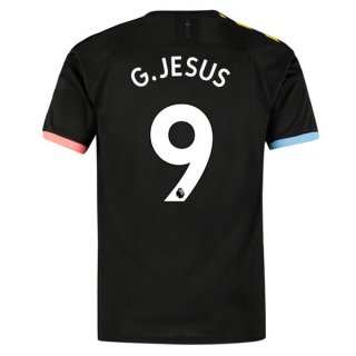 Maglia Manchester City NO.9 G.Jesus Away 2019/20 Nero