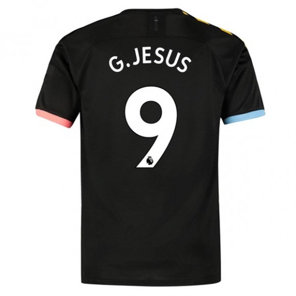 Maglia Manchester City NO.9 G.Jesus Away 2019/20 Nero