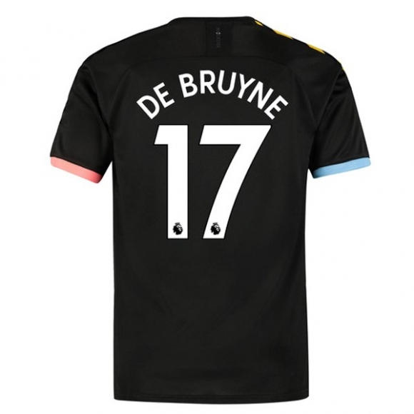 Maglia Manchester City NO.17 De Bruyne Away 2019/20 Nero