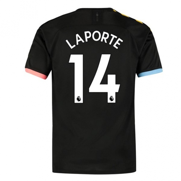Maglia Manchester City NO.14 Laporte Away 2019/20 Nero