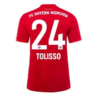 Maglia Bayern Munich NO.24 Tolisso Home 2019/20 Rosso