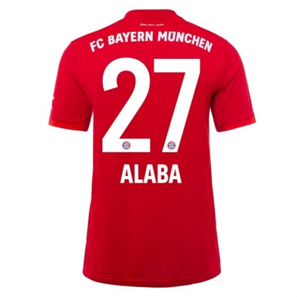 Maglia Bayern Munich NO.27 Alaba Home 2019/20 Rosso
