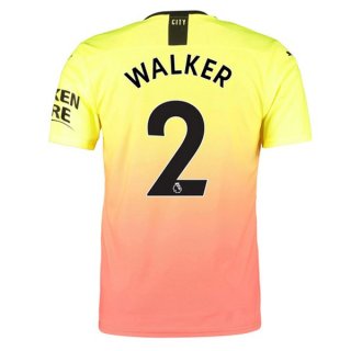 Maglia Manchester City NO.2 Walker Terza 2019/20 Arancione