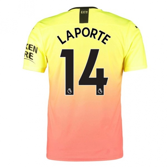 Maglia Manchester City NO.14 Laporte Terza 2019/20 Arancione