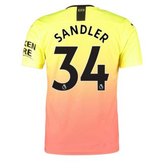 Maglia Manchester City NO.34 Sandler Terza 2019/20 Arancione