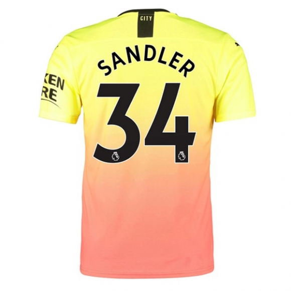 Maglia Manchester City NO.34 Sandler Terza 2019/20 Arancione