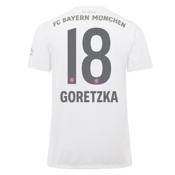 Maglia Bayern Munich NO.18 Goretzka Away 2019/20 Bianco