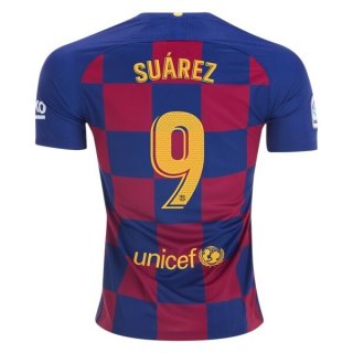Maglia Barcellona NO.9 Suarez Home 2019/20 Blu Rosso